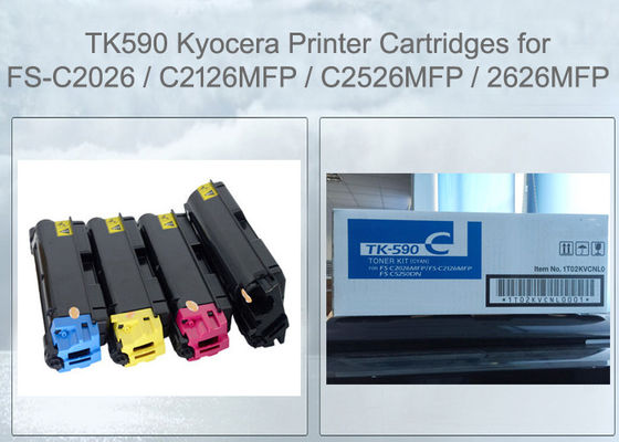 Kyocera TK-590 Ecosys FS-C2126MFP Uyumlu Gökkuşağı Paketi 4 Renk Toner Içerir