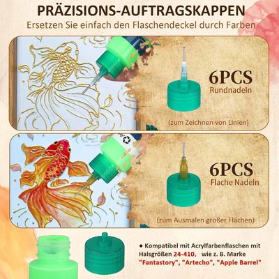 Top Modellbau Fein Detay Malpinsel Fırça Set Acryl- und Ölfarben