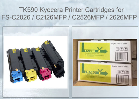 Kyocera TK-590 Ecosys FS-C2126MFP Uyumlu Gökkuşağı Paketi 4 Renk Toner Içerir